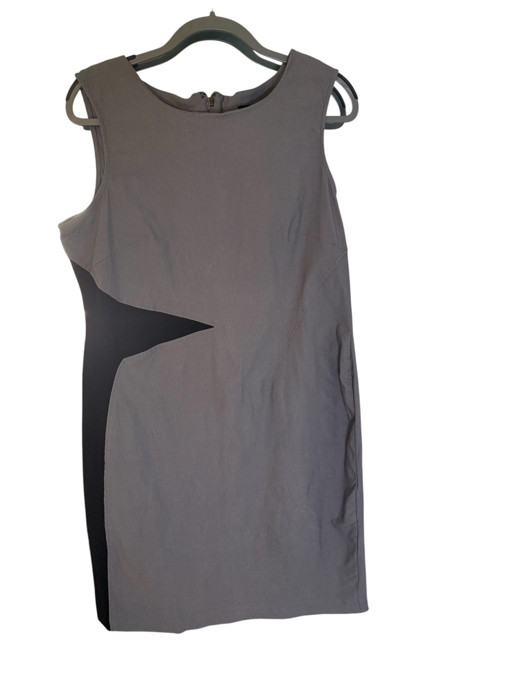 Ashley Stewart Gray & Black Color-Block Cutout Bodycon Dress, 16W, Y2K
